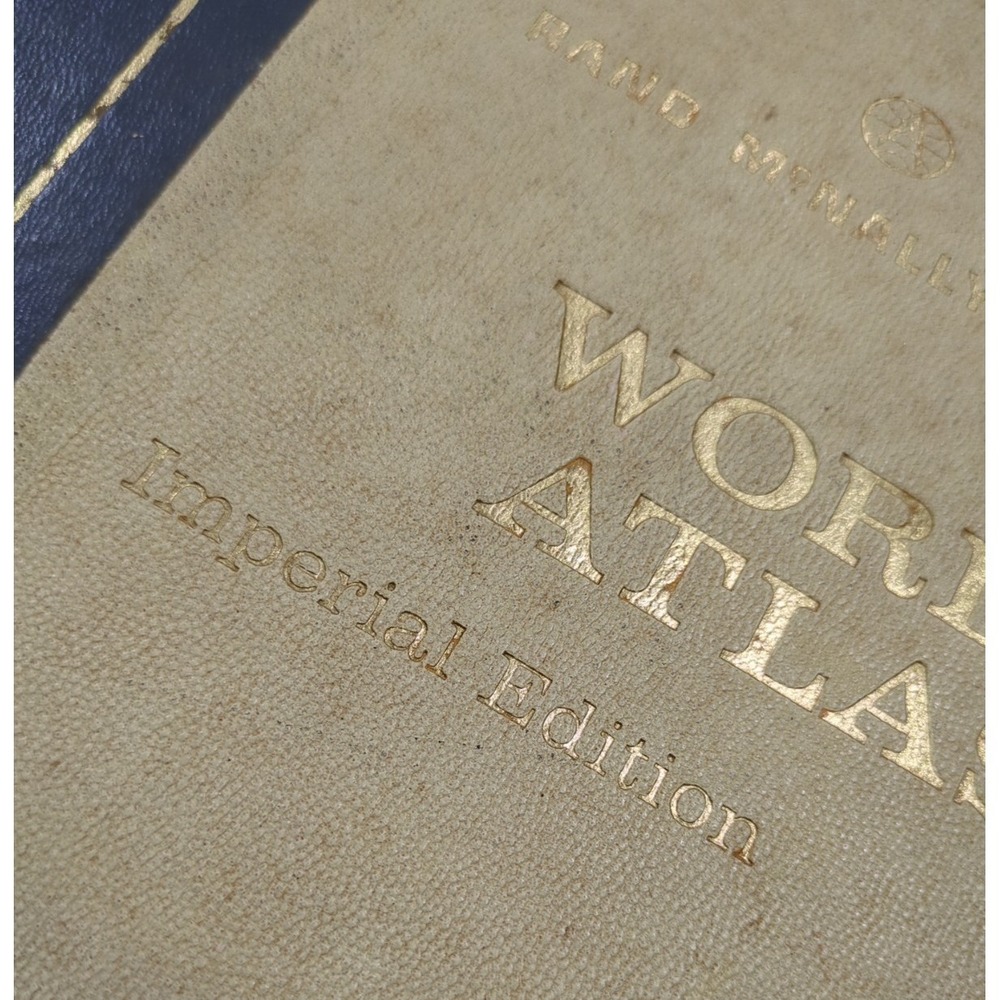 1966 Rand McNally World Atlas Imperial Edition Large Vintage Hardcover Decor - Picture 3 of 16